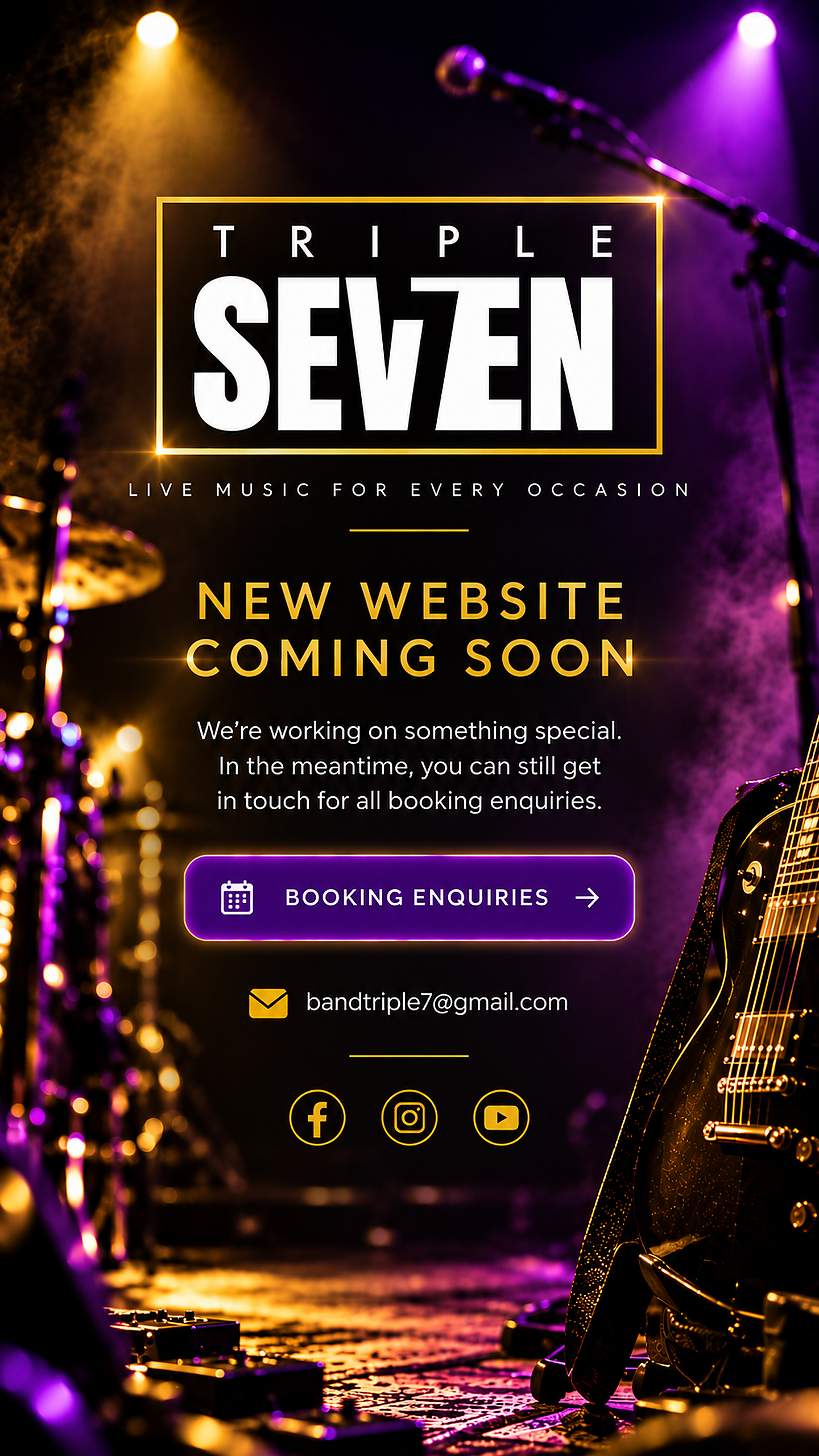 Triple Seven Band: Site Coming Soon Mobile